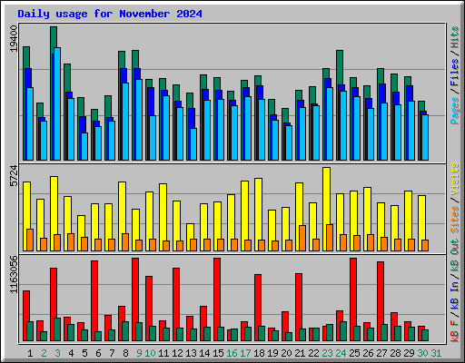 Daily usage for November 2024