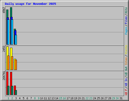 Daily usage for November 2025