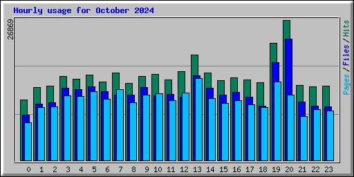 Hourly usage for October 2024