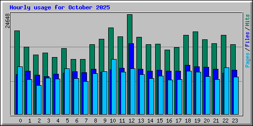 Hourly usage for October 2025
