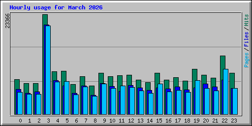 Hourly usage for March 2026
