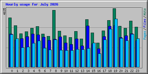 Hourly usage for July 2026